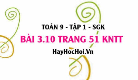 Bài 3.10 trang 51 Toán 9 tập 1 Kết nối tri thức